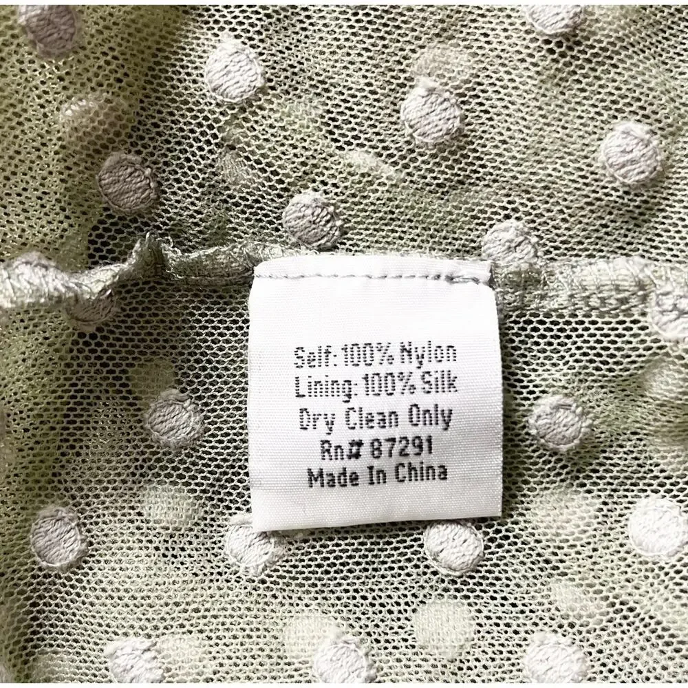 Johnny Was 4 Love and Liberty Mesh Polka Dot Midi Dress Whimsy Boho Size Large - Picture 10 of 10